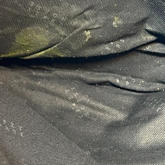 Crazy Horse Black Faux Leather Tote Bag With Double Straps & Zipper Closure - Picture 5 of 11